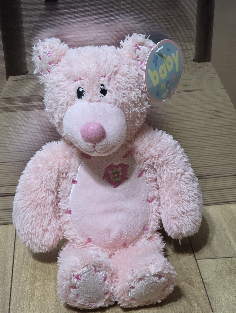 First & Main Pink Tender Teddy Bear Plush Toy Stuffed Animal